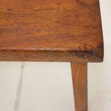 Midcentury Massive Wooden Stool, Czechoslovakia, 1970s