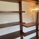 70s teak wall bookcase, minimalist design, 2.5m x 2m
