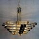 Chandelier hexagonal noir/or en vintage de Bakalowits & Sohne