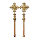 Pair of finely gilded wooden processional sticks from the late 18th century.