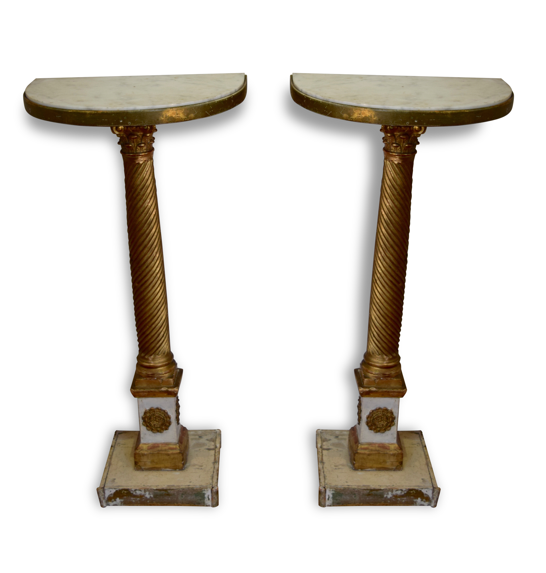 Pair of brackets half moon