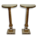 Pair of brackets half moon
