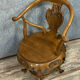 Pair of chinese chairs in exotic wooden barrel shape around 1900-1920