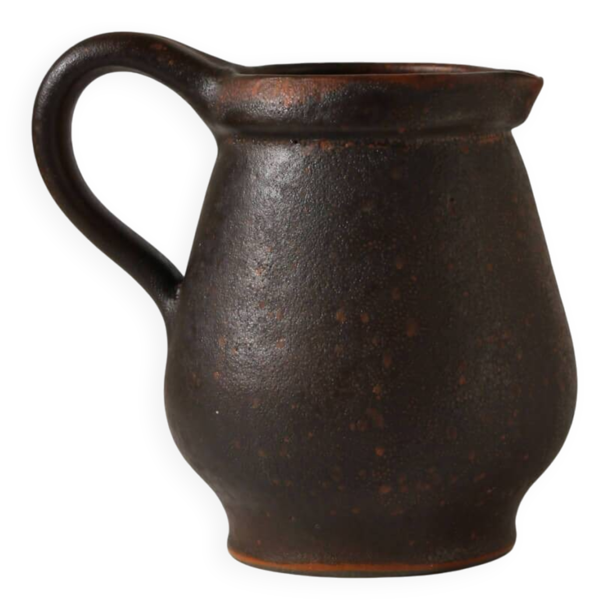 Hartwig Heyne Dark Brown Rustic Jug, 1960s, Germany