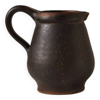 Hartwig Heyne Dark Brown Rustic Jug, 1960s, Germany