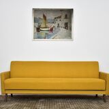 Yellow Folding sofa, daybed, 1960s