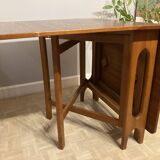 Vintage Scandinavian style wooden folding table in teak from the 1960s