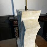 Hollywood regency lamp base maitland smith (usa), tessellated stones & brass, ca 1970