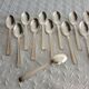 12 moka spoons in silver metal art deco