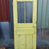Old fir glass door