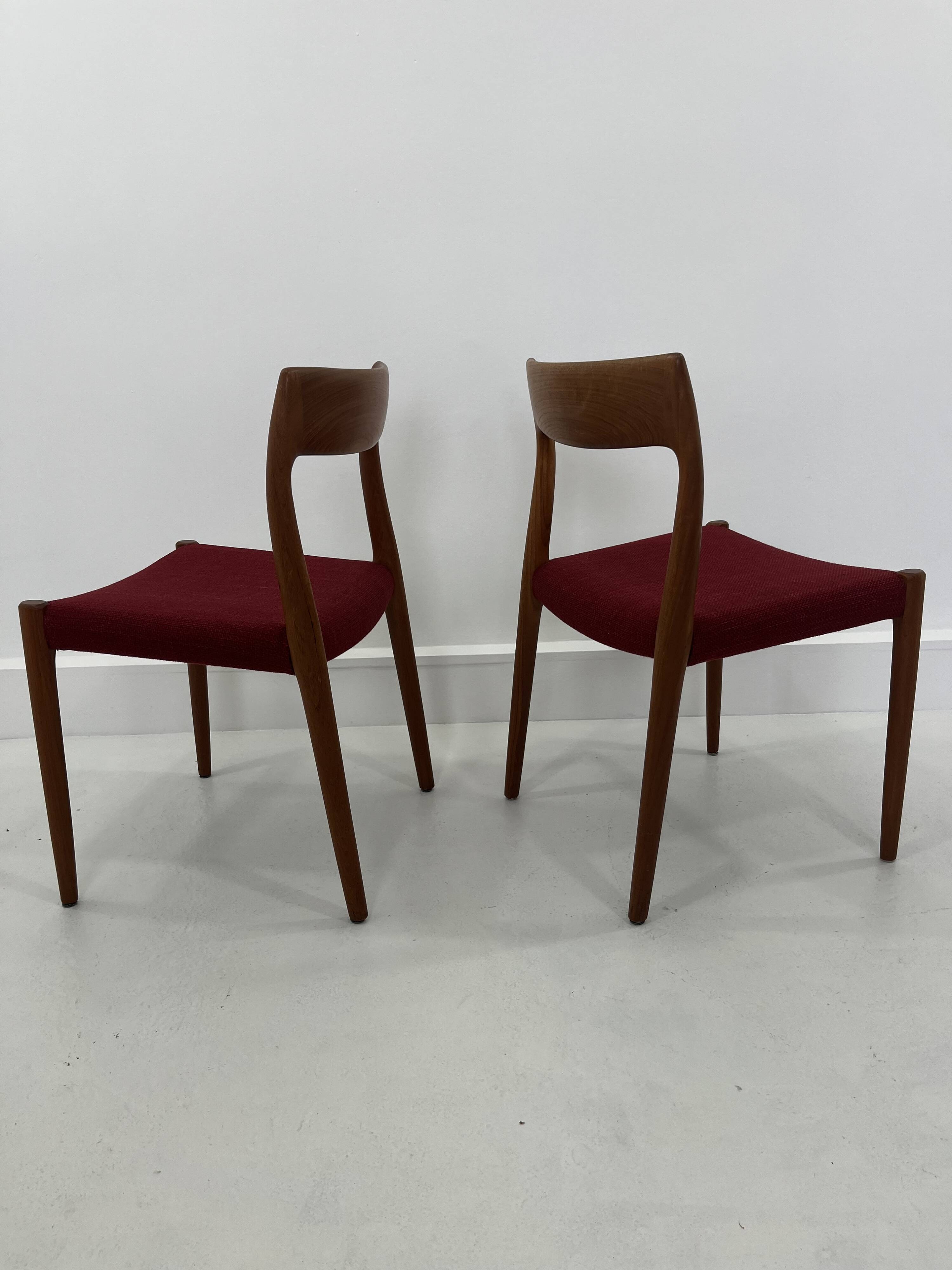 Set of Danish Chairs by Niels Møller for J. L. Møllers, 1960s, Set of 2