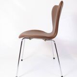 Series Seven Chair Model 3107 In Walnut Elegance Leather By Arne Jacobsen
