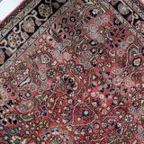 Vintage Persian Hamadan handmade rug 3.3' x 4.11' 1950s - 1C1213