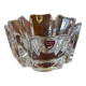 Vintage orrefors small crystal corona bowl , design by lars hellsten, sweden 1970s