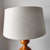 Vintage turned wooden living room lamp