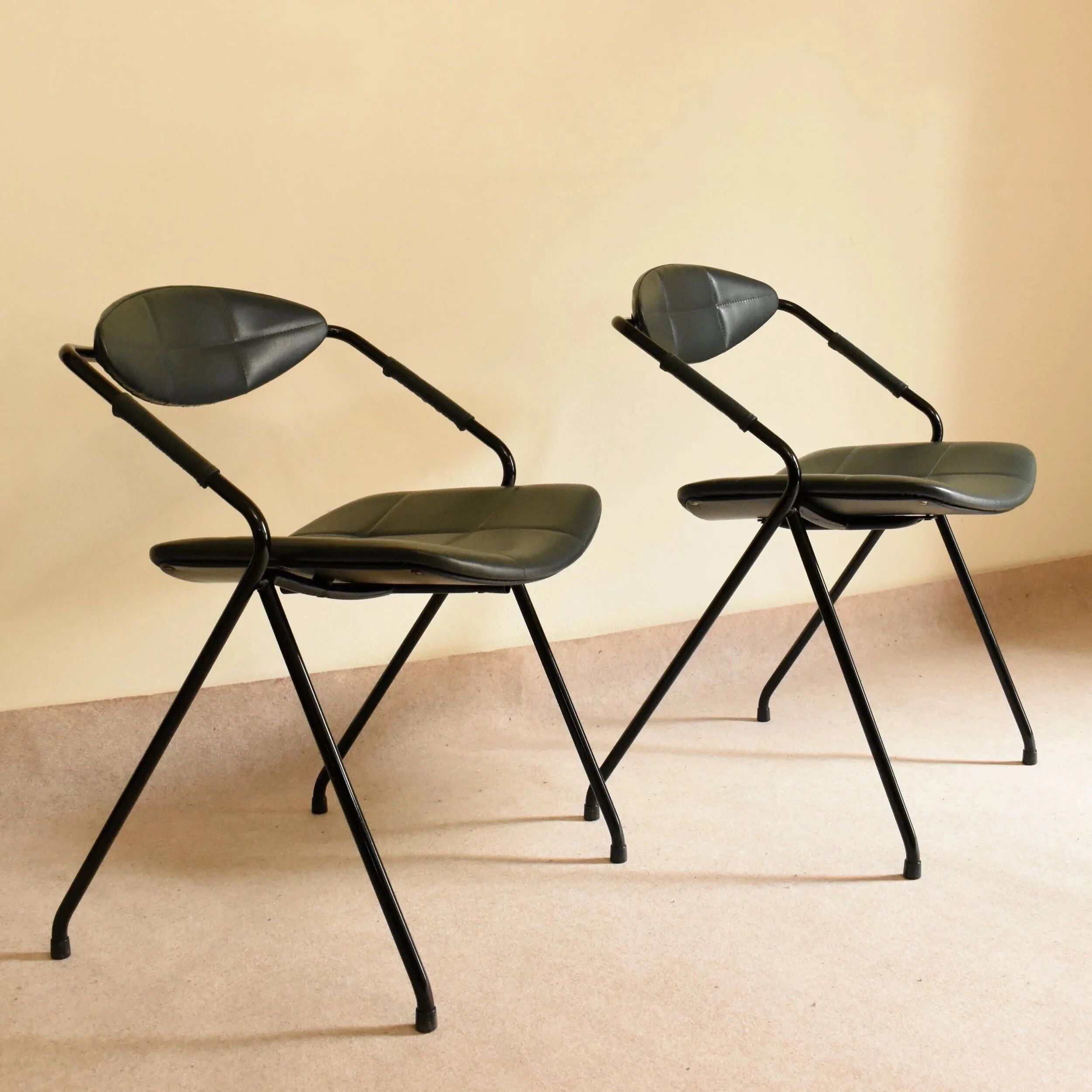 Set of three "Rugby" model chairs by Gilbert Steiner for Steiner, 1962.