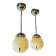 Art deco pendant lamp set, 1930s