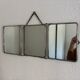 Miroir vintage 1930 triptyque barbier déposé G.B Paris - 28 x 69 cm