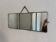 Miroir vintage 1930 triptyque barbier déposé G.B Paris - 28 x 69 cm