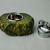 Green alabaster lighter by Romano Bianchi, Italy, 1970