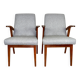 Set of  vintage armchairs chairs 300-123, design by M. Puchała - grey herringbone