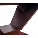 Original walnut extendable table, designed by Louis Majorelle, with 6 Art Deco chairs.