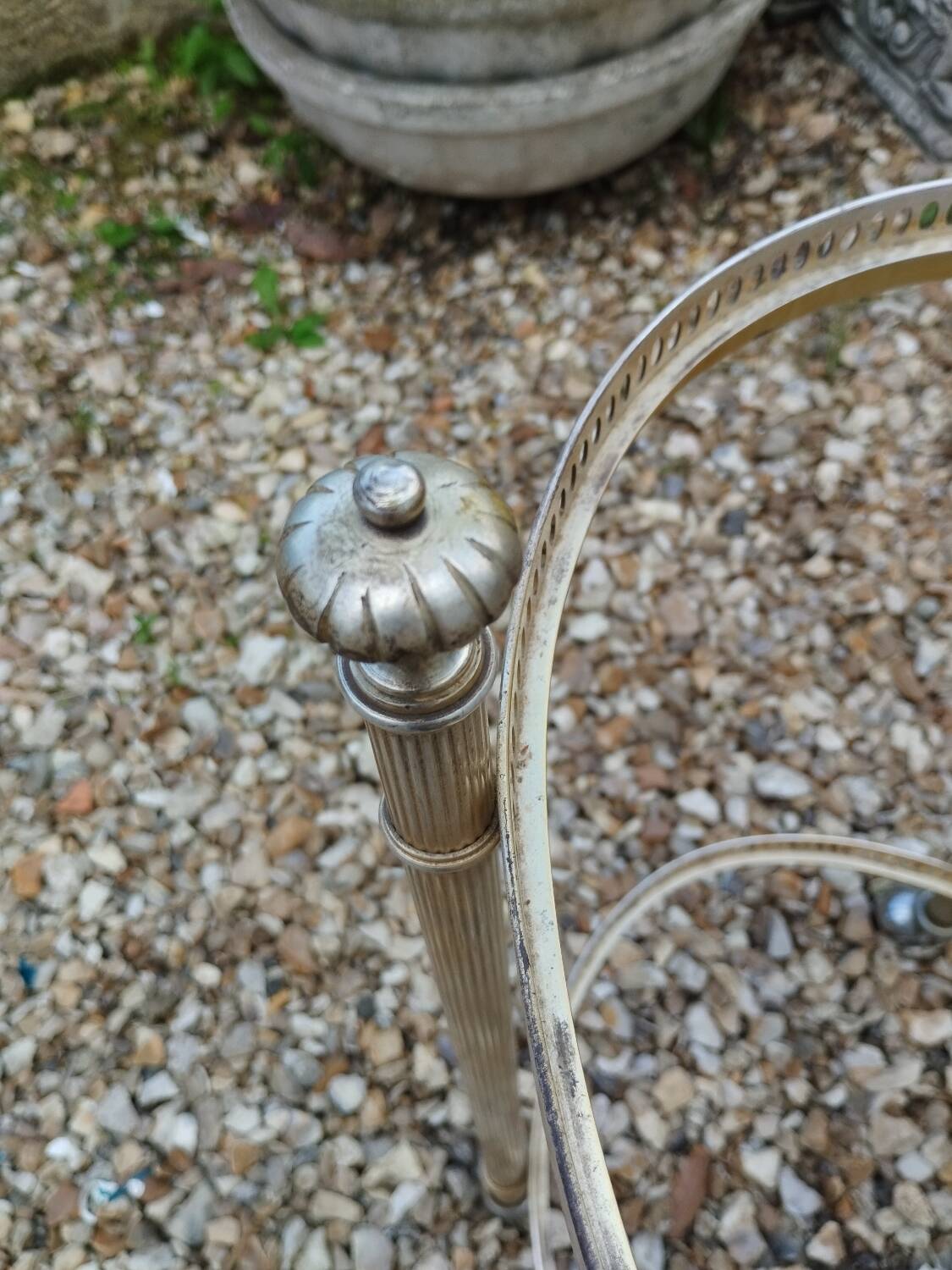 Old vintage rolling serving table