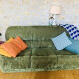 Canapé vert vintage