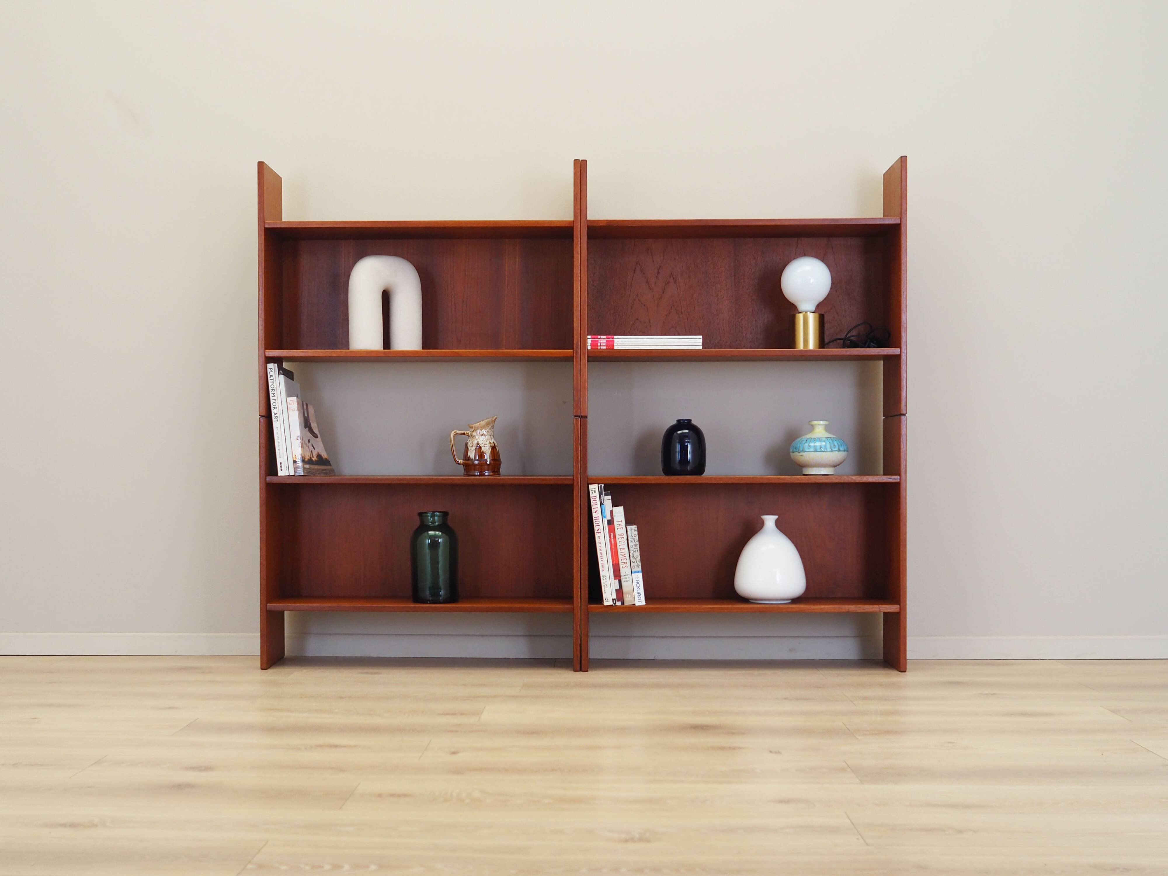 Set of teak bookcases, Danish design, 1970s, production: Denmark