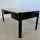 Italian design postmodern desk in metal and vintage 80s travertine top
