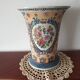 Vase flower pattern sandblasted paint