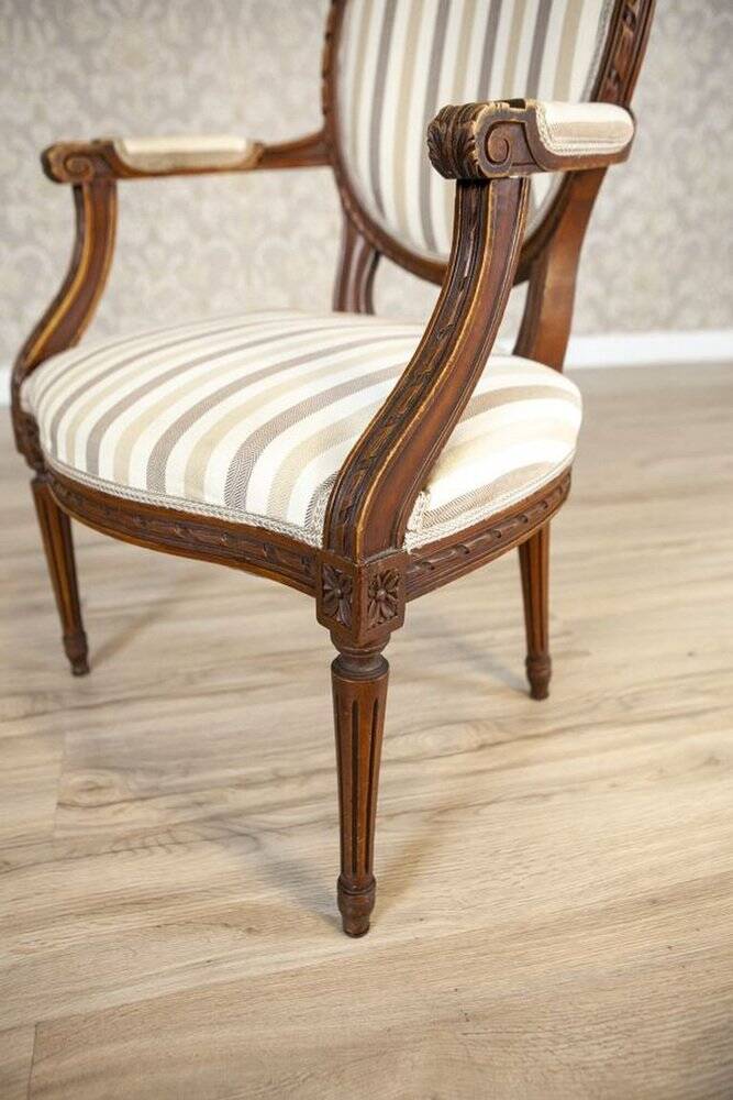 Early 19th Century Louis XVI French Walnut Armchair