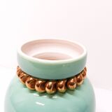 Pol Chambost vase in green earthenware 1950