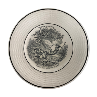 Speaking plate old fable of the fountain digoin sarguemines the two rats the fox and loeuf