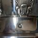 Pair of solid silver and crystal salt cellars