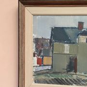 Original Swedish Oil on Canvas – “Sage House” by Gustav‑Adolf Johansson – Signed – Vintage & Framed