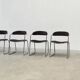 Chaises de salle à manger chromées italiennes