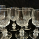 Lots of six crystal glasses