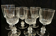 Lots of six crystal glasses