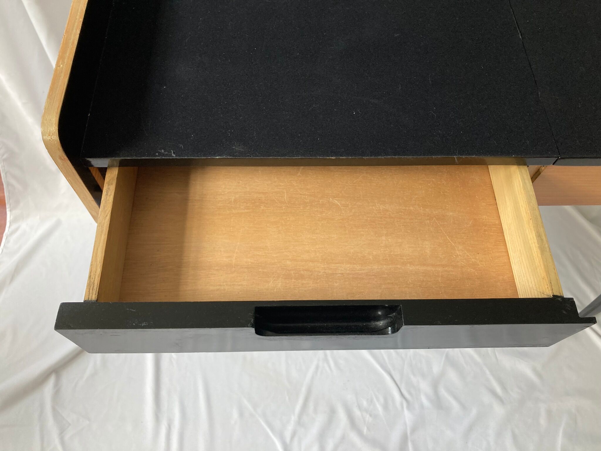 Vintage wooden table mirror circa 1960