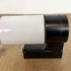 Industrial Brown Bakelite Wall Light with Milk Glass, 1960s