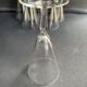 Conical foot glasses (6) - art nouveau - plain light blown crystal