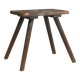 Industrial wooden French painters stool with rich patina from the 1930s