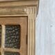 Antique display cabinet in oak and walnut, Louis XVI style.