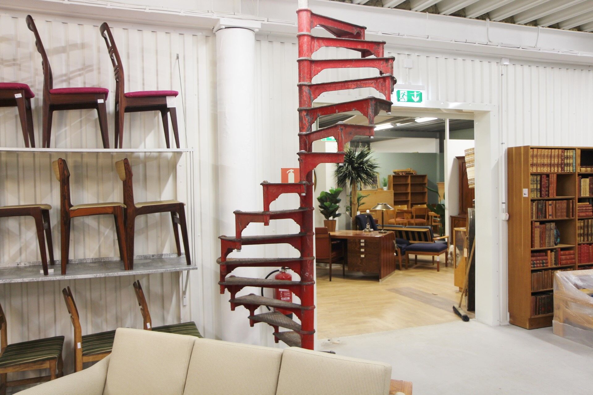 Cast iron spiral staircase, Sweden, 1900