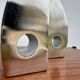 Bookends candle holders chrome aluminium