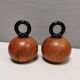 Pepper and salt grinders designed by nissen denmark in teak