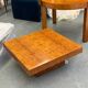 Square coffee table by Fratelli Turri with burl wood