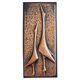 Rare Wall Brass Relief Sculpture of Herons, 1970s