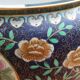 Large Chinese cache-pot in polychrome porcelain – flowers and birds – Ø33 cm
